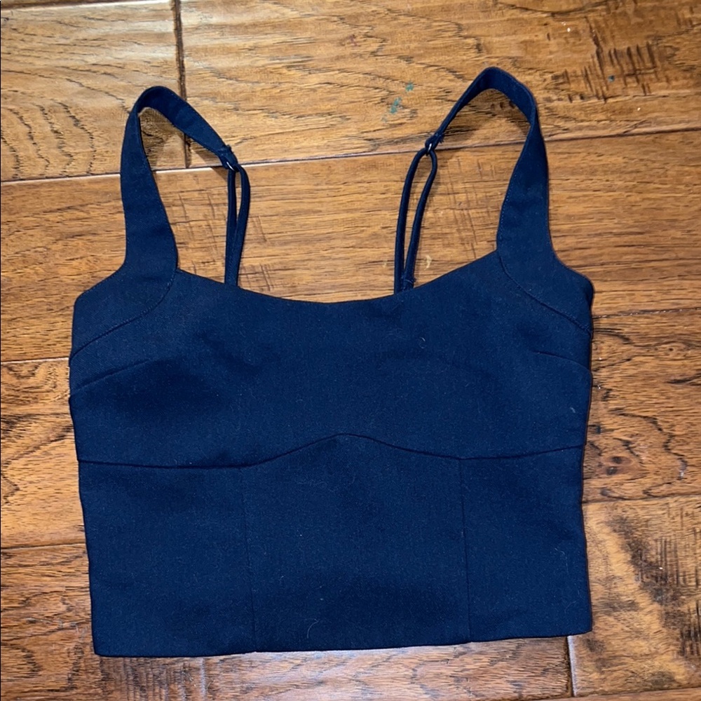 Stylish Navy Blue Crop Top